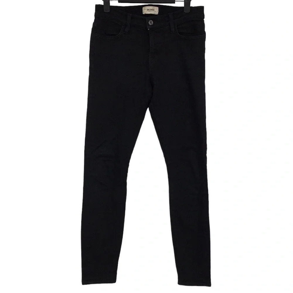 Baldwin Jeans Womens 27‎ Sophia Mid Rise Skinny Black Cotton Denim